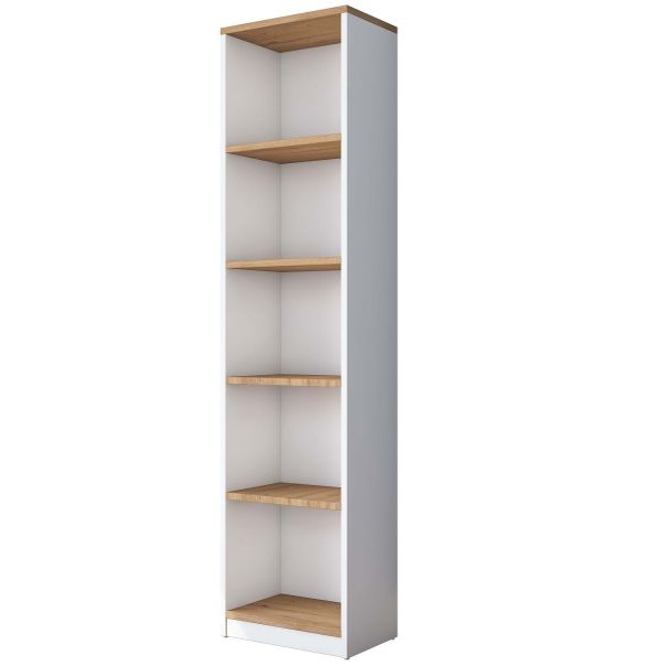 HANAH HOME Radni sto sa policama HA125 - 3428, braon/bela - EP3057368