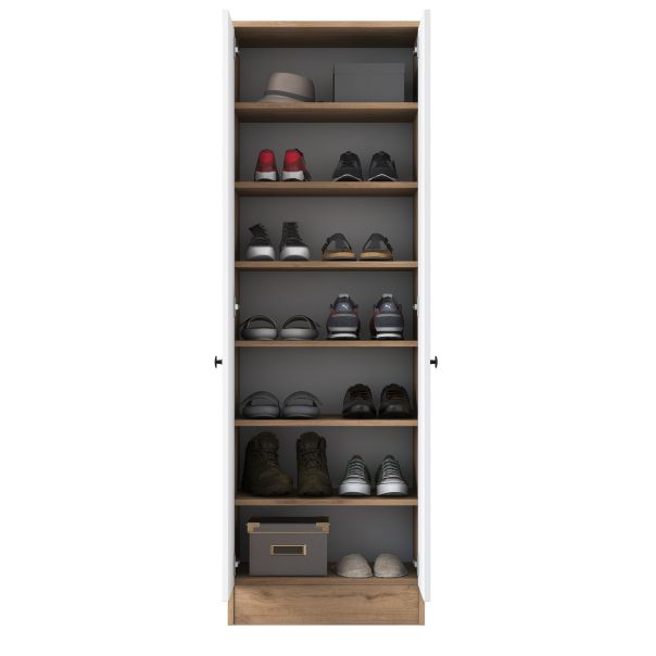 HANAH HOME Ormar P6 - M13 - 2241, bela/braon - EP3057395