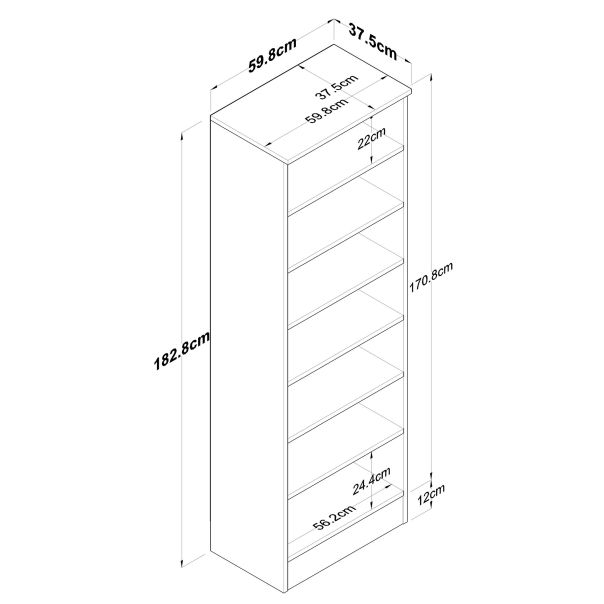 HANAH HOME Ormar P6 - M13 - 2241, bela/braon - EP3057395