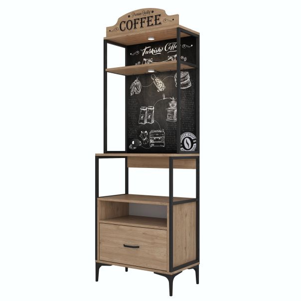 HANAH HOME Kuhinjska komoda JE154 - 3130, braon/crna - EP3057410