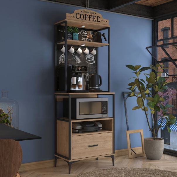 HANAH HOME Kuhinjska komoda JE154 - 3130, braon/crna - EP3057410