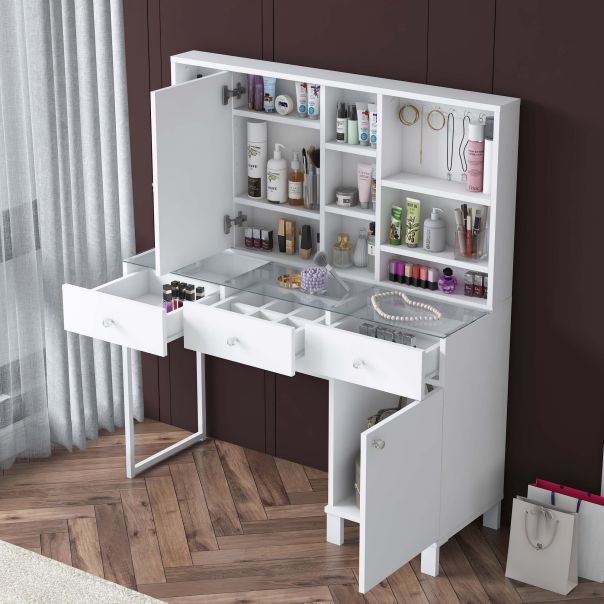 HANAH HOME Sto za šminkanje BJ138 - 3442, bela - EP3057428
