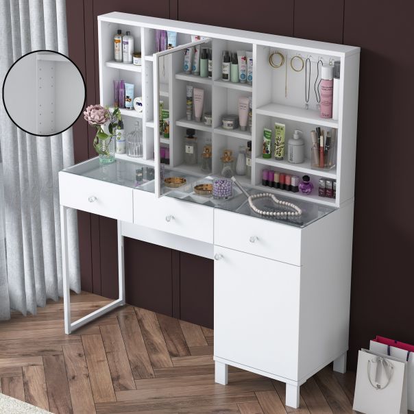HANAH HOME Sto za šminkanje BJ138 - 3442, bela - EP3057428
