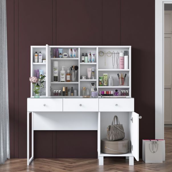 HANAH HOME Sto za šminkanje BJ138 - 3442, bela - EP3057428