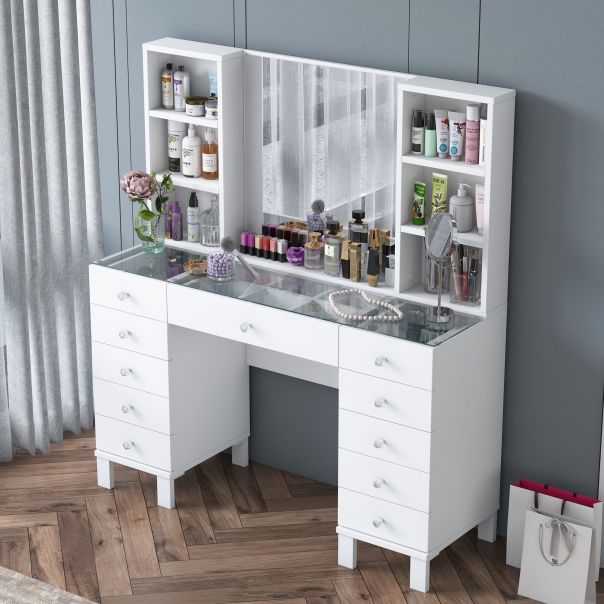 HANAH HOME Sto za šminkanje BJ136 - 3846, bela - EP3057458