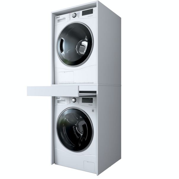 HANAH HOME Оrmarić za mašinu za pranje i sušenje veša KD113 - 3856, bela - EP3057467