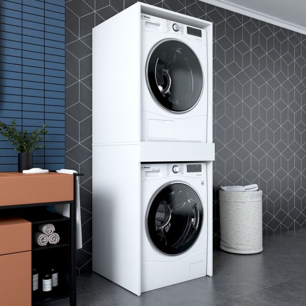 HANAH HOME Оrmarić za mašinu za pranje i sušenje veša KD113 - 3856, bela - EP3057467