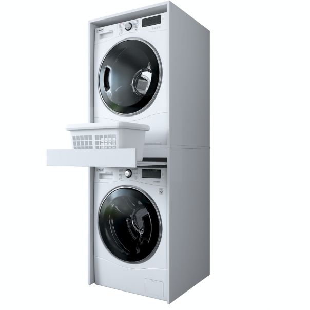HANAH HOME Оrmarić za mašinu za pranje i sušenje veša KD113 - 3856, bela - EP3057467