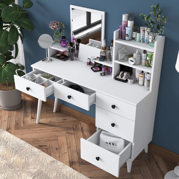 HANAH HOME Sto za šminkanje Bj101 - 2293, bela - 893RAN5402