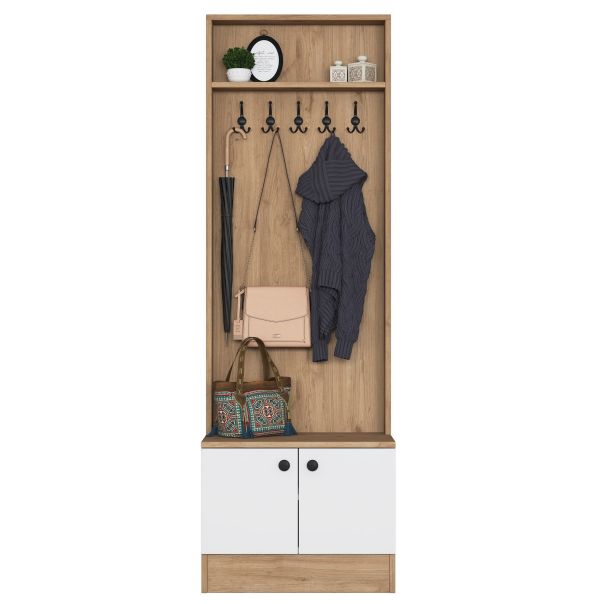 HANAH HOME Cipelarnik sa čivilukom M16, bela/braon - EP3057506