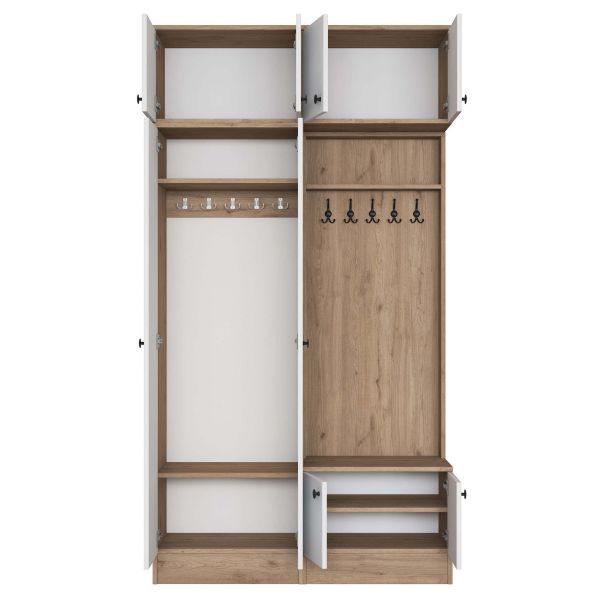 HANAH HOME Ormar za predsoblje EA145, bela/broan - EP3057518