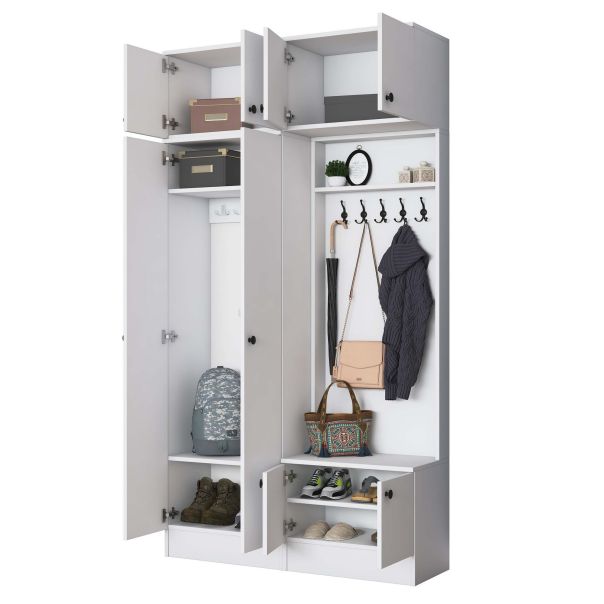 HANAH HOME Ormar za predsoblj EA145, bela - EP3057521