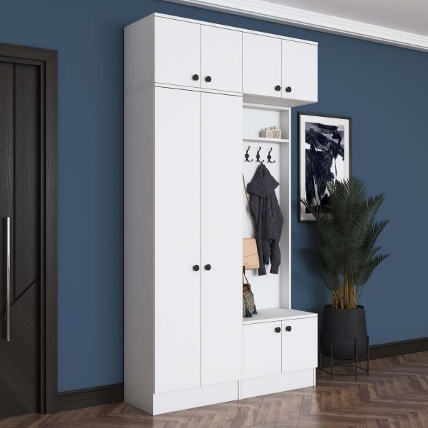 HANAH HOME Ormar za predsoblj EA145, bela - EP3057521
