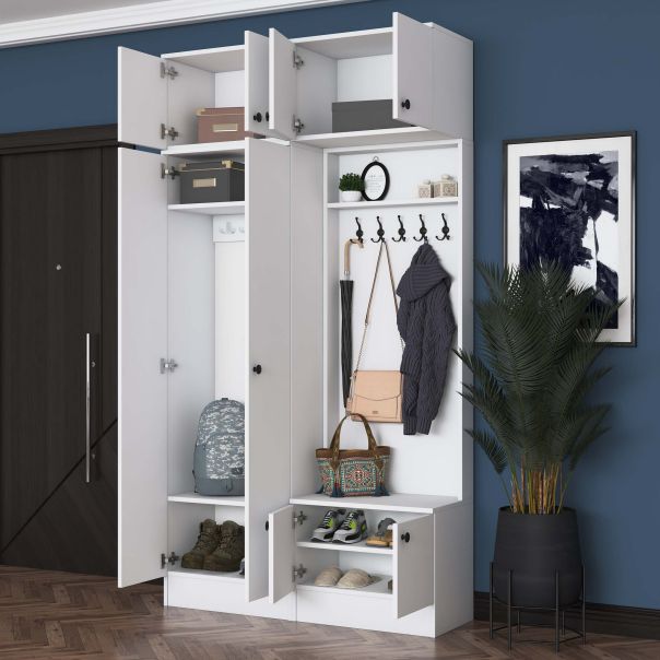HANAH HOME Ormar za predsoblj EA145, bela - EP3057521