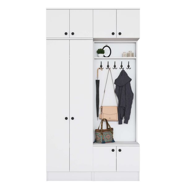 HANAH HOME Ormar za predsoblj EA145, bela - EP3057521