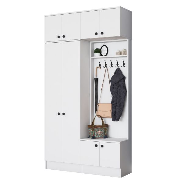 HANAH HOME Ormar za predsoblj EA145, bela - EP3057521
