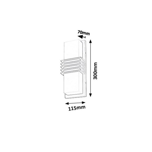 Rabalux Spoljna zidna rasveta Rodez LED 12W antracit siva (8940) - 8940