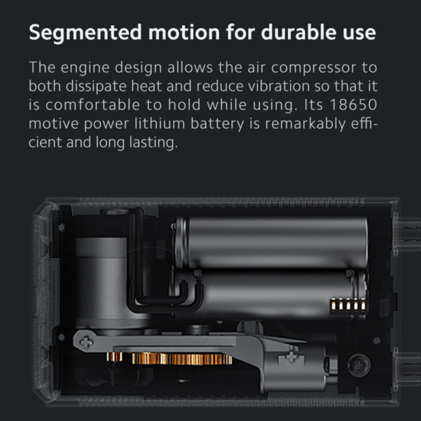 XIAOMI Kompresor mini, Mi Portable Electric Air Compressor,dig detekcija pritiska,kapacitet 6 guma (DZN4006GL) - 69314