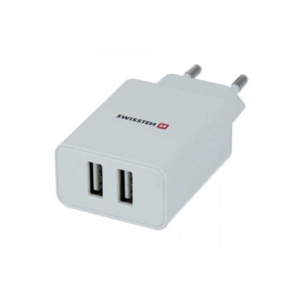 SWISSTEN Kućni Punjač 2.1A 2xUSB Micro, bela - 89889