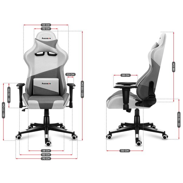 Huzaro Force 6.2 Bela Mesh Gaming stolica - 1249-1-1