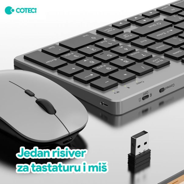 Combo mis i tastatura Coteci 102 siva - 224060