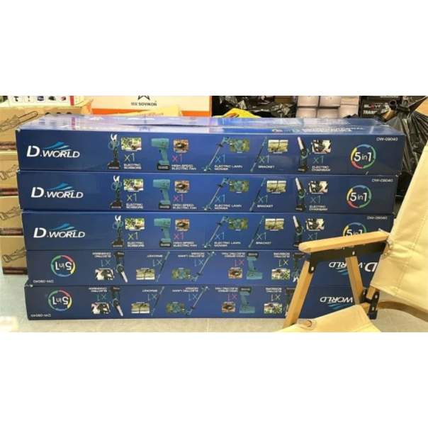 5 u 1 set Aku alata za košenje, sečenje i orezivanje, 4 Baterije - EP3305319