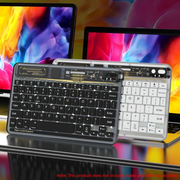 Tastatura Coteci Crystal 84008 Wireless transparent crna - EP3055693