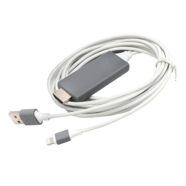 Kabl lightning na HDMI USB 2m sivi - 94231-1