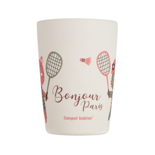 CANPOL Babies set za hranjenje 5 delova 9/227 - Bonjour Paris dark red - 9-227_red