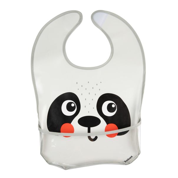 CANPOL BABIES Portikla za bebe sa džepom Panda, bela - 9-232_whi
