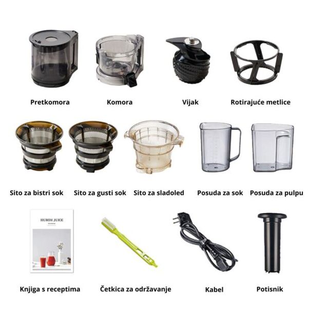 HUROM Sokovnik za hladno ceđenje H330P-BES01DV Deep Ivory - 90075-1