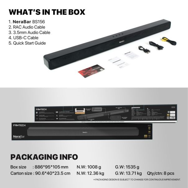 Fantech Bluetooth Soundbar BS156 NeraBar crni - EP3199301