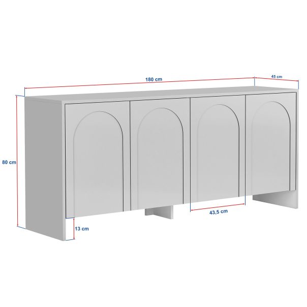 NORDURE Komoda Arlen, braon - EP3057545