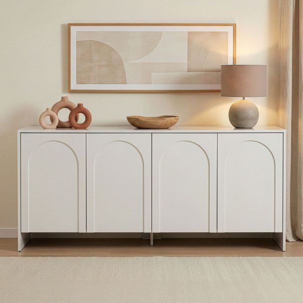 NORDURE Komoda Arlen, bela - EP3057557