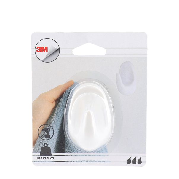 TENDANCE Plastična kukica 3M 4.2x3x6.5cm, bela - 9043100