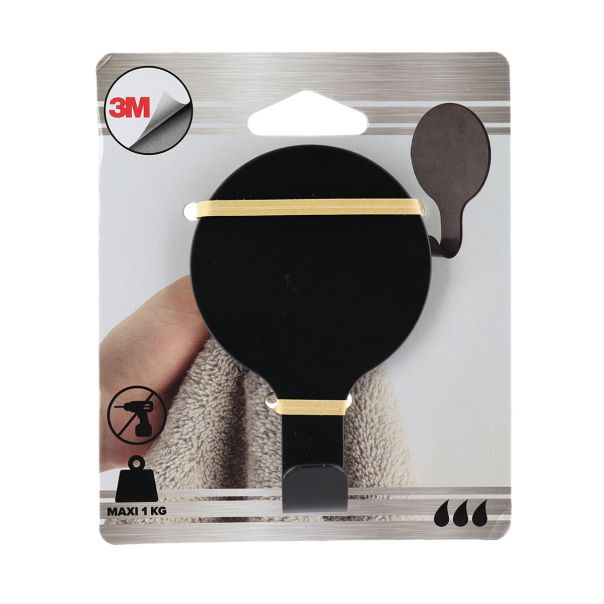 TENDANCE Metalna kukica 3M 6.3x3x9.5cm, crna - 9059103