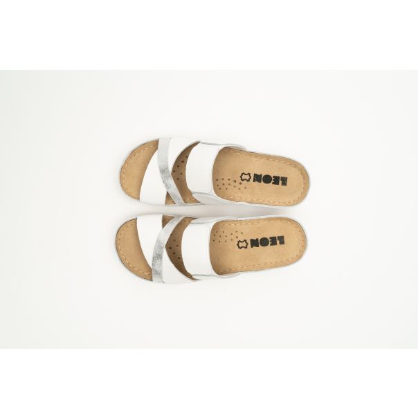 LEON Ženska papuča Lala-bela - 909-BE