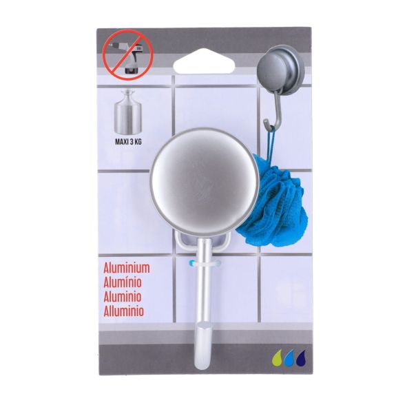 TENDANCE Kukica na vakuum 7.5x5.5x12cm, aluminijum/hrom - 9100099