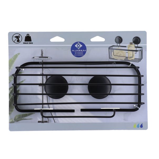 TENDANCE Vakuumska žičana polica 13.5x28cm, crna - 91001108