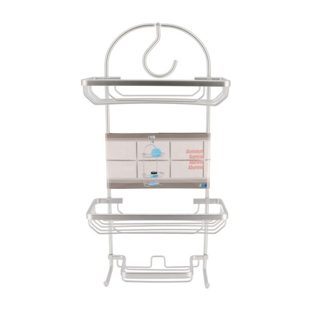 TENDANCE Viseća polica sa kukicom 28x12.5x65cm, aluminijum/hrom - 9100899