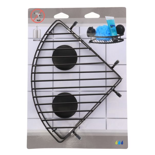 TENDANCE Ugaona vakuumska polica 20x20x12.5cm, crna - 91011108