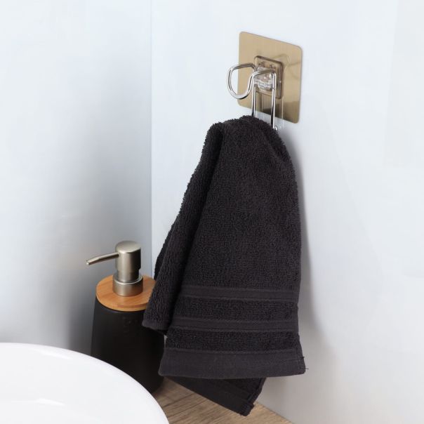 TENDANCE Samolepljiva kukica za peškire 6.5x8x9.3cm, hrom - 9101499