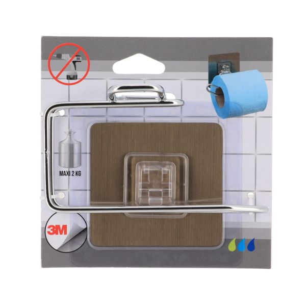 TENDANCE Samolepljivi držač toalet papira 13x8x10.5cm, hrom - 9101599
