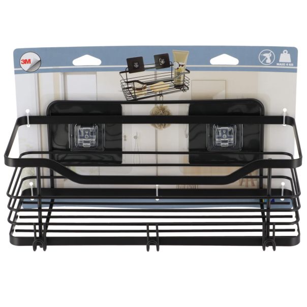 TENDANCE Samolepljiva zidna žičana polica 3M 31x15.5x16.5cm, crna - 91019108