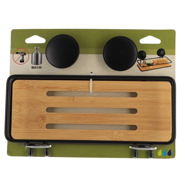 TENDANCE Vakuumska polica 25x12.5x10cm, bambus/metal - 91030237