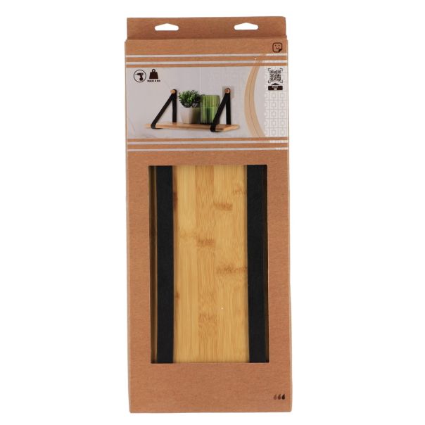 TENDANCE Samolepljiva polica 20x39.5x20cm, bambus/crna - 91046103