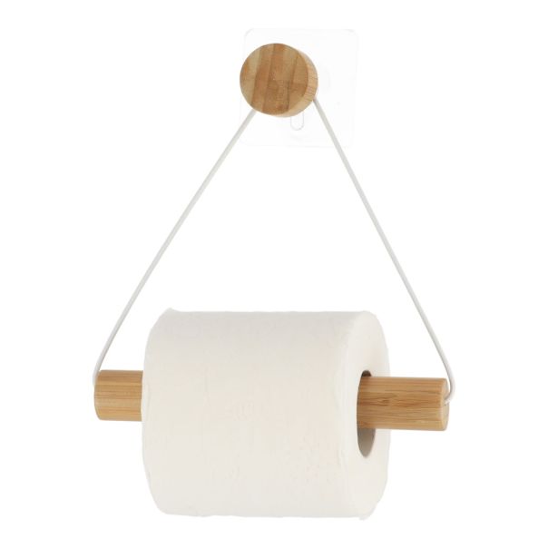 TENDANCE Samolepljivi drzač toalet papira 19x18.3x4cm, bambus/bela - 91047100