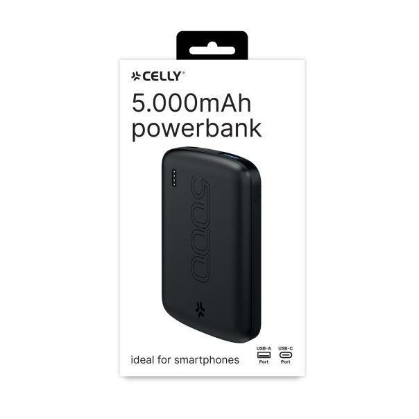 CELLY Power bank 5000mAh, crna - PBE5000EVOBK