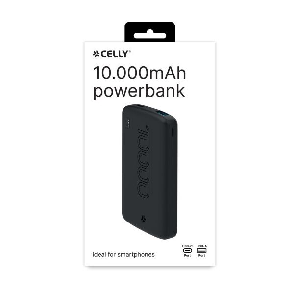 CELLY Power bank 10000 mAh, crna - PBE10000EVOBK