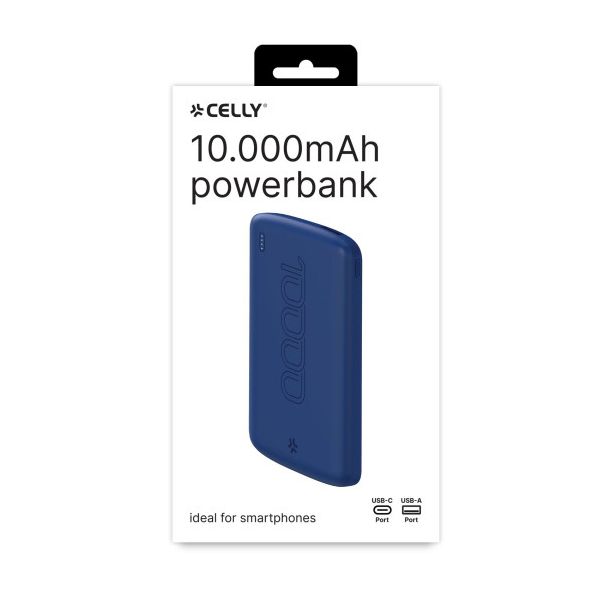 CELLY Power bank 10000 mAh, plava - PBE10000EVOBL
